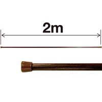 のれん棒 (2m) スチールタイプ (4231)　※個人宅配送不可商品