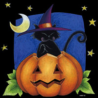 デコシール ハロウィン かぼちゃ サイズ:ビッグ W600×H600 (62112)