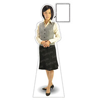 等身大パネル 女性制服(ベスト着用)-B モデル鹿野さくら ポーズ:正面 (62357)