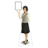 等身大パネル 女性制服(ベスト着用)-B モデル鹿野さくら ポーズ:左向き (62359)