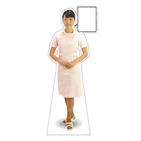 等身大パネル 女性制服(白衣着用)-A モデル野原奈々 ポーズ:正面 (62420)