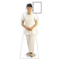 等身大パネル 女性制服(白衣セパレート着用)-A モデル野原奈々 ポーズ:正面 (62426)