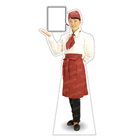 等身大パネル カフェ(エンジ)-A モデル野原奈々 ポーズ:左向き (62451)