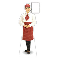 等身大パネル カフェ(エンジ)-A モデル野原奈々 ポーズ:正面 (62453)