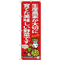 のぼり旗 生産農家が大切に育てた美味しい野菜です (SNB-4365)