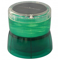 ソーラーLED回転灯 ニコソーラー 105Φ 緑 電池:バッテリー 規格:2点留 (VM10S-BG)