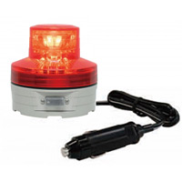 シガープラグ式LED回転灯 ニコUFO Φ76 赤 DC:12V/24V兼用 (VL07B-003AR/CP)