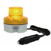 シガープラグ式LED回転灯 ニコUFO Φ76 黄 DC:12V/24V兼用 (VL07B-003AY/CP)