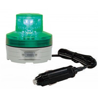 シガープラグ式LED回転灯 ニコUFO Φ76 緑 DC:12V/24V兼用 (VL07B-003AG/CP)