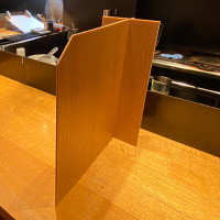 5枚入 飛沫感染対策仕切りパーテーション スチレンボード製 ミラボードSP 十字組立型 茶色+木目柄