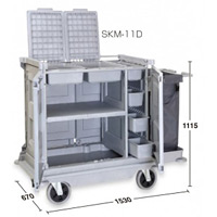 清掃用カート樹脂ハウスキーパー SKM-11D (DS-572-211-0)