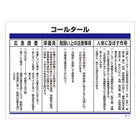 特定化学物質関係標識 450×600×1mm 表記:コールタール (035310)