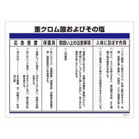 特定化学物質関係標識 450×600×1mm 表記:重クロム酸およびその塩 (035311)