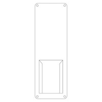 氏名標識 (スチールタイプ) 300×100×0.5mm 表記:無地 (白地) (045010)