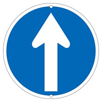 道路標識 600mm丸 表示:直進 (133155)
