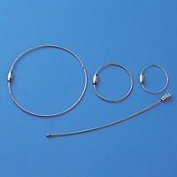 金具 ワイヤーリング ネジ式 10個1組 サイズ:線径1.5mmφ×長さ160mm (137260)