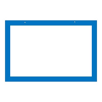 区画標識 文字無 300×450×2mm 仕様:青枠 (143204)