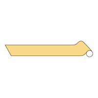 配管識別アルミテープ 薄い黄 サイズ: (大) 150mm幅×2m巻 (185506)