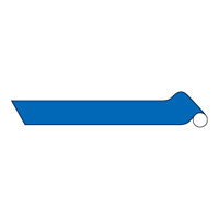配管識別アルミテープ 濃い青 サイズ: (中) 100mm幅×2m巻 (186516)