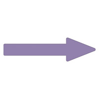 配管識別方向表示アルミステッカー灰紫矢印 10枚1組 サイズ:25×200×55×65mm (193169)