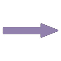 配管識別方向表示アルミステッカー灰紫矢印 10枚1組 サイズ:15×100×30×40mm (193371)