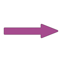 配管識別方向表示アルミステッカー赤紫矢印 10枚1組 サイズ:10×70×20×25mm (193476)