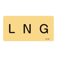 JIS配管識別明示ステッカー ガス関係 (ヨコ) LNG 10枚1組 サイズ: (S) 30×60mm (383726)