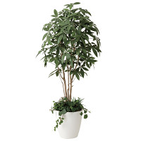 光触媒 人工観葉植物 パキラ1.8 植栽付 (高さ180cm)