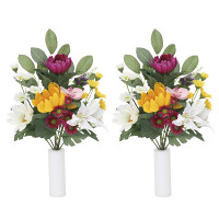 【2019年新商品】上仏花中2個セットN (造花) 高さ33cm ※光触媒ではありません (855A35N)