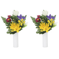 【2019年新商品】上仏花小2個セットN (造花) 高さ23cm ※光触媒ではありません (857A15N)