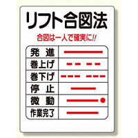 リフト関係標識 リフト合図法 (331-04)