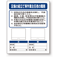 写真ケース付作業主任者職務板 足場の組立 (356-43B)