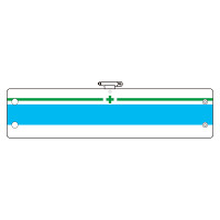 安全管理関係腕章 緑十字 緑/青ライン (366-19)