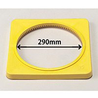 カラーコーン用ウエイト (700mmH用) 黄・ポリエチレン製1.5kg (385-42)