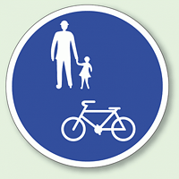 道路表示シート 自転車及び歩行者専用 合成ゴム 600φ (835-007)