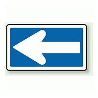 道路標識 (構内用) 一方通行 (横型) アルミ 350×600 (894-19)