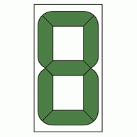 デジタル数字型無災害記録表用交換用数字版(大) 180×96mm (899-37)