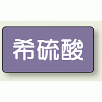 JIS配管識別ステッカー 横型 希硫酸 小 10枚1組 (AS-5-12S)