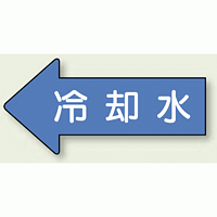 JIS配管識別方向ステッカー 左向き 冷温水 大 10枚1組 (AS30-3L)