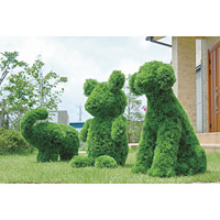 【送料無料】ゾウ L(ポリ製) (屋外用人工観葉植物) 高さ74cm ※光触媒ではありません (287B680)