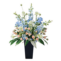 【送料無料】スイートブルー (造花) 高さ88cm 光触媒 (306A300)