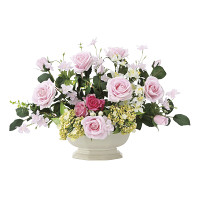 光触媒 人工観葉植物 造花 シンシアピンク (高さ29cm)