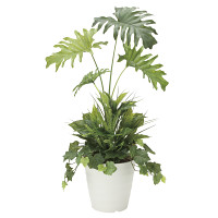 【送料無料】スプリット90植栽付 (人工観葉植物) 高さ90cm 光触媒機能付 (871A170)