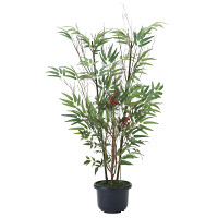 光触媒 人工観葉植物 造花 黒竹&南天1.0 (高さ100cm)