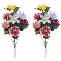 【2020年新商品】仏花ダリア2個セットN (造花) 高さ50cm ※光触媒ではありません (2093A30N)