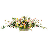 光触媒 人工観葉植物 造花 ワイドスプレーローズ (高さ30cm)