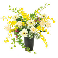 光触媒 人工観葉植物 造花 ツインソフトローズ (高さ52cm)