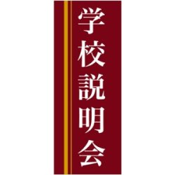 企業向けバナー 学校説明会 エンジ(黄色ライン)背景