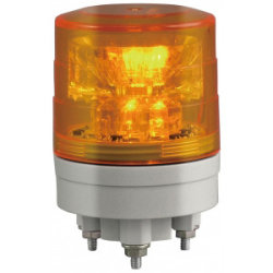 超小型LED回転灯 ニコミニ・スリム Φ45 黄 規格:3点留 (VL04S-024AY)など(1点)