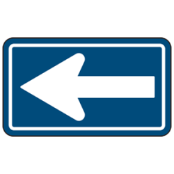 道路標識 (構内用) 一方通行 (横型) アルミ 350×600 (894-19)など(2点)
